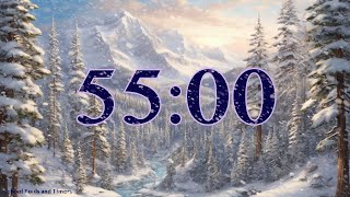 55 Minute Winter Timer with Relaxing Piano Music