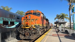 FRA Inspection Train, Covina, CA with BNSF Power and DOTX 221 12/9/2022