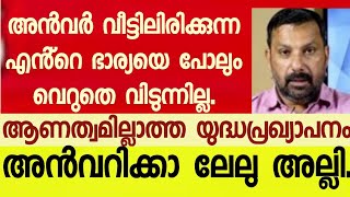 അൻവറിൻ്റെ അഴിമതിയെ കുറിച്ച് പറഞ്ഞത് ഞാനാ. എൻ്റെ ഭാര്യയെ വെറുതെ വിടൂ..