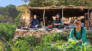 Cooking bean pilaf (Istanbuli) with organic \u0026 fresh beans in the summer camp | Nomad life