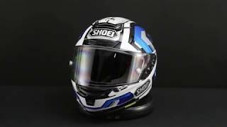 Shoei X-Fourteen Brink Helmet Blue 360° View