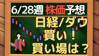 日経平均、NYダウどちらも買い！買い場を解説！ 6/28 以降の環境認識・戦略