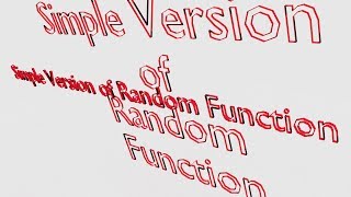 Python Tutorial - A Simplified Random Function