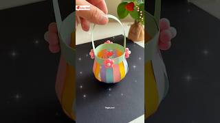 Paper basket activity Craft idea For kids🧺🪀kids Craft Video idea 🎉😱#shorts #trending #youtubeshorts