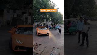 public reaction to the Lamborghini I'm india, Ahmedabad #publicreaction #lamborghini #ahmedabad