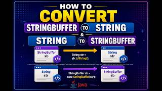 How to Convert StringBuffer to String | How to Convert String to StringBuffer in java | FAQ