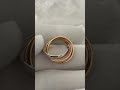 Custom Made Cartier Trinity Classic Ring 18K Real Gold For Women