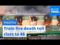 Pakistan train fire death toll rises to at least 46