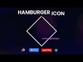 Hamburger icon micro interaction on hover | On hover animation | CSS Tips & Tricks