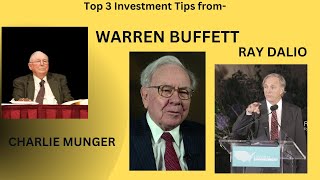 INVESTMENT TIPS FROM TOP 3 INVESTORS OF WORLD