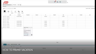 ADP: How To Prepay Vacation