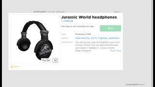 Roblox Jurassic Park Event L How To Get All The Items Headphones