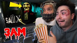 DO NOT WATCH SAW X MOVIE AT 3 AM!! (HE TRAPPED US)