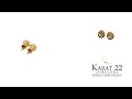 stud style round diamond earrings 22kt yellow gold