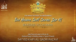 Bul Hawas Sun Seemo Zar Ki-Kalaam e Tajushshariah-Sayyed Kaifi Ali Razavi Sahab