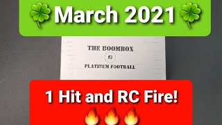 🍀March 2021🍀 BoomBox Platinum Football Sub Box RIP! 1 Hit and Amazing RCs!!! 🔥🔥🔥🙀🙀