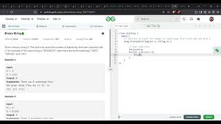 Binary String Question of GeeksforGeeks