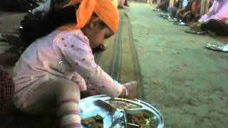 Gurudwara Shaheedan - Sabreen enjoying Yummi Langar