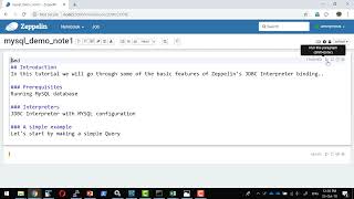 Apache Zeppelin Notebook Overview