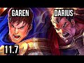 GAREN vs DARIUS (TOP) | 7/0/8, 1.8M mastery, 6 solo kills, Godlike, 300+ games | KR Diamond | v11.7