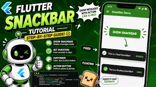 FLUTTER ANDROID - SNACK BAR | BEHAVIOR : FIXED, FLOATING, ACTION BUTTON, DURATION ||| TUTORIAL