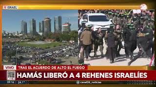 🚨EN VIVO | HAMÁS LIBERÓ a 4 REHENES israelíes