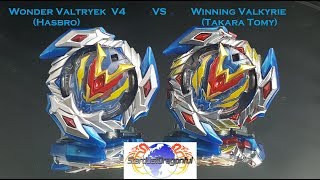 Wonder Valtryek  V4 VS Winning Valkyrie (Hasbro VS Takara Tomy) Beyblade Burst Review and Test!