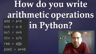 2. Arithmetic operation program in Python?