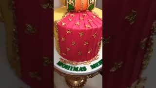 Dholki cake beautiful fondant cake for mehndi #shorts #dholki #dhol #cake #fondant #shortsvideo #fyp