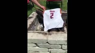 Cavs Fan Burns Kyrie Irving's Jersey After He Was Traded To The Celtics!