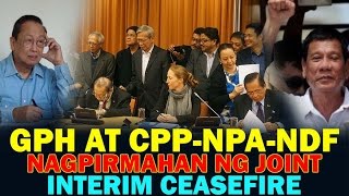 BREAKINGNEWS LIVE: GPH AT NDF NAGPIRMAHAN NG INTERIM JOINT CEASEFIRE AGREEMENT.