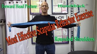 Most Effective Scapular Retractor Exercise for Forward Head Posture & Rounded Shoulders - Dr Mandell