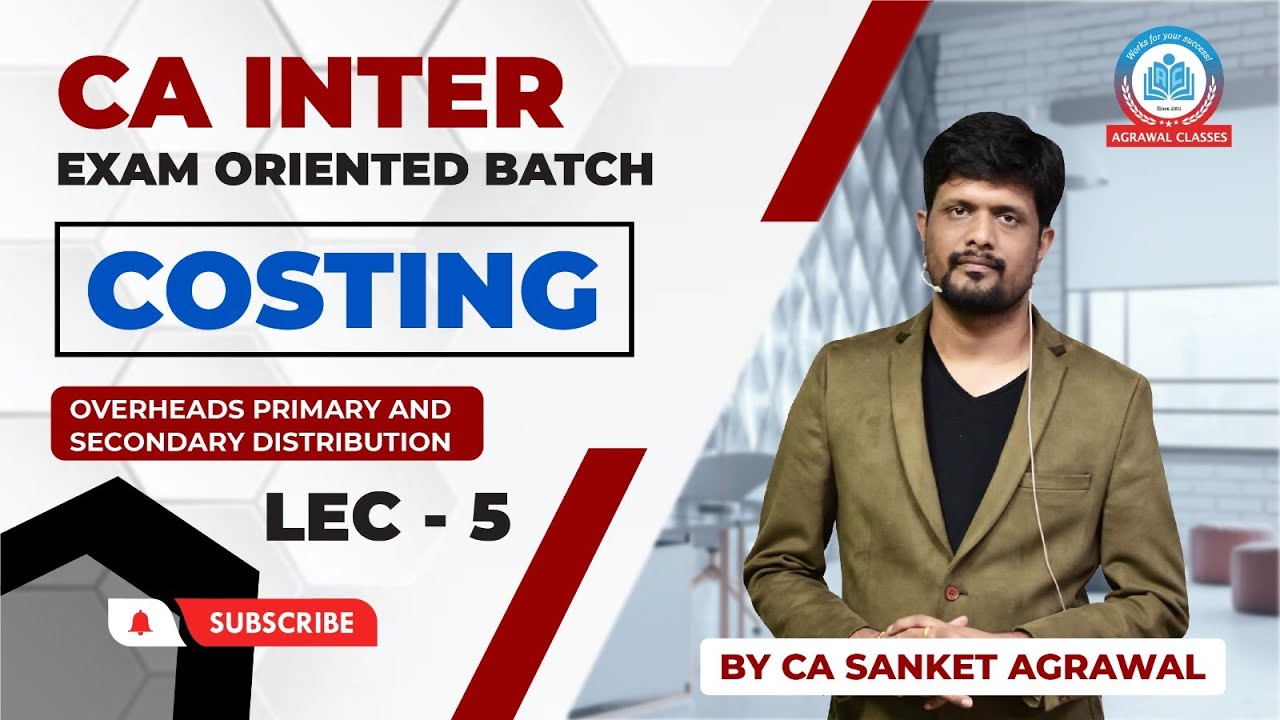 Ca Intermediate Exam Oriented Batch Costing Overhead Lec 5 By