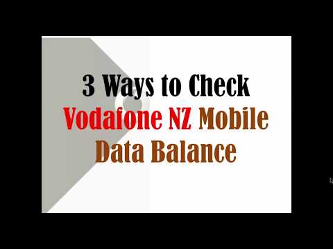 How To Check Vodafone NZ Mobile Data Balance How To Check Vodafone NZ Mobile Data Balance