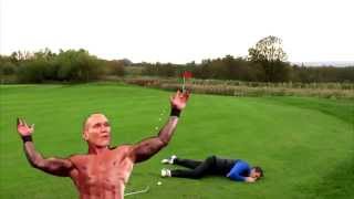 RANDY ORTON RKO OUTTA NOWHERE WHILE GOLFING!