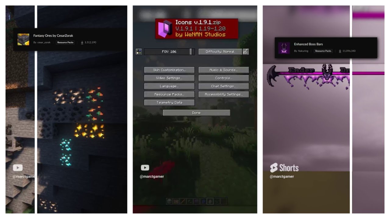 Minecraft S Best Resource Packs Compared Pt 1 5 2024 Compilation