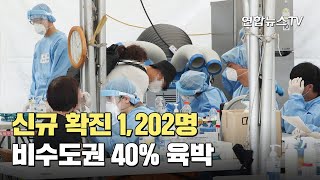 신규 확진 1,202명…비수도권 40% 육박 / 연합뉴스TV (YonhapnewsTV)