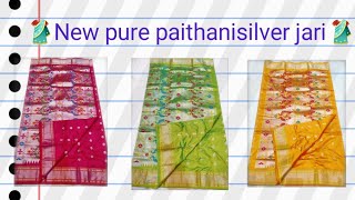 | New pure paithani silver borders sarees | Padmavati paithani sarees...