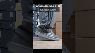 Adidas Samba XLG 'Carbon Grey' Sneaker On Feet