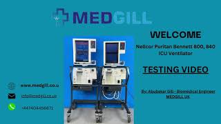 Nellcor Puritan Bennett 800, 840 ICU Ventilator TESTING VIDEO