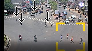 Pedestrian Safety: Use pedestrian crossing. Avoid jaywalking || Cyberabad Traffic Police