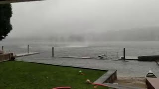 Waterspout Moves Over Lake Samish, WA