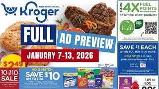 *MEGA SALE* Kroger FULL Ad Preview for 1/7-1/13 | 10 for $10 Sale, Buy 2 Save $10 Sale, & MORE