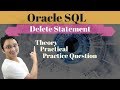 Tutorial#13 How to delete row in oracle database|  SQL delete Statement