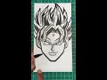 how to draw goku easy 😍 dragon ball z shorts art drawing