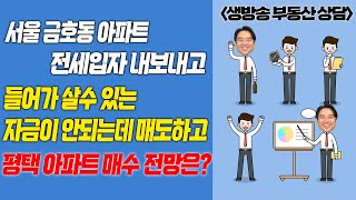 [장대장TV] 서울 금호동 아파트 전세입자 내보내고 들어가 살수 있는 자금이 안되는데 매도하고 평택 아파트 매수 전망은?