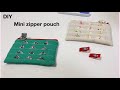 【ハギレ活用】ファスナー付きミニポーチ作り方 ミニケース クリスマスプレゼントにも Mini zipper pouch bag Christmas present