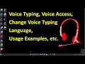 Windows 11 - Voice Typing and Voice Access