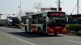 【🚠中華民國台湾のNO.1交通情報局NANKAI夜行急行夢憶の旅人JKT75:世界バス交通転运駅🚠】日統客運車両7011R*(經:西螺站) VOLVO NON-STEP BUS 。