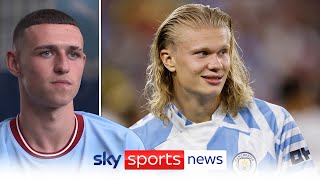 "He's scary in front of goal" - Phil Foden on Erling Haaland's first impressions at Manchester City
